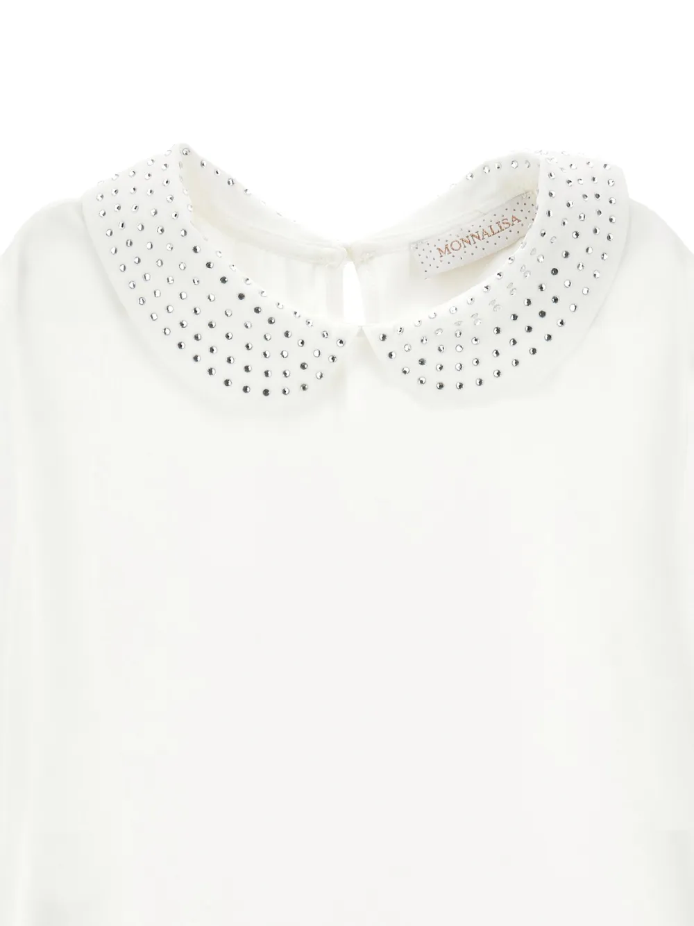Monnalisa Shirt verfraaid met stras Wit