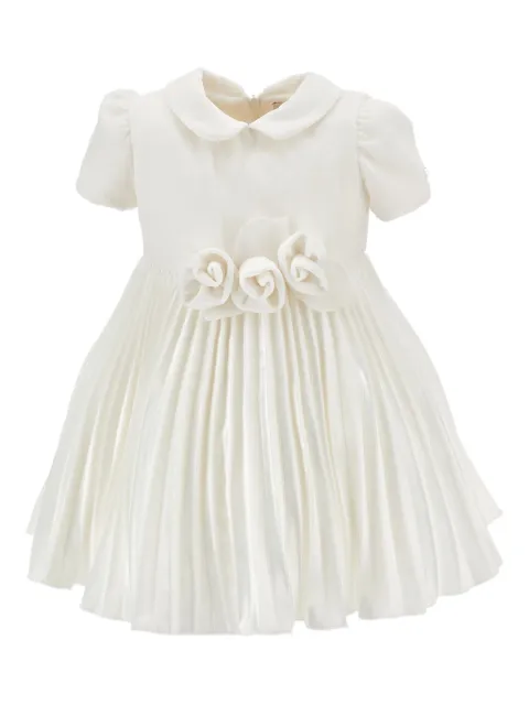 Monnalisa vestido con cuello plisado