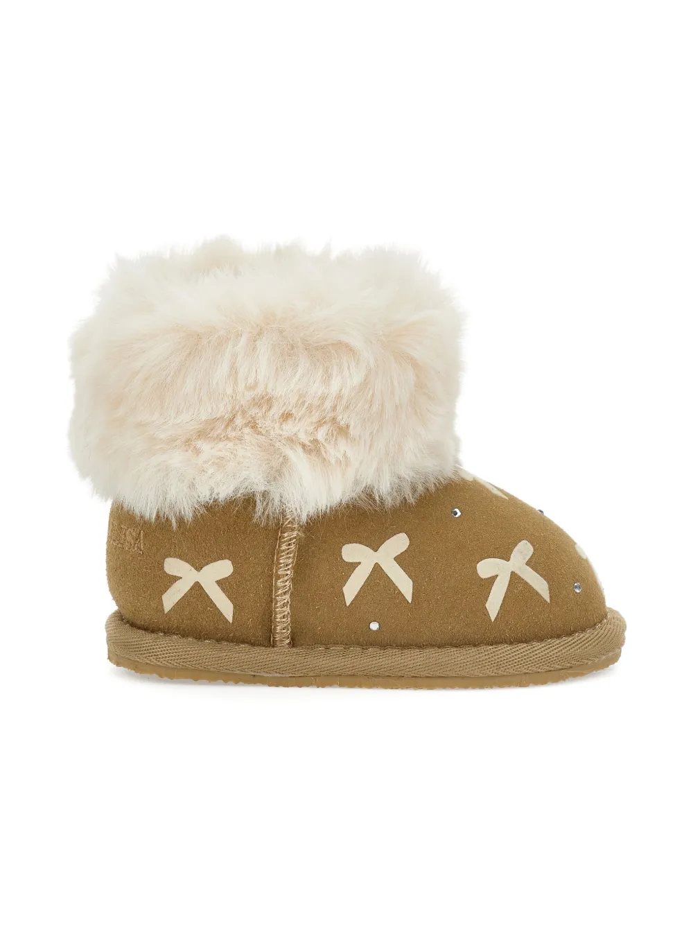 Monnalisa Laarzen met strik en voering - Beige