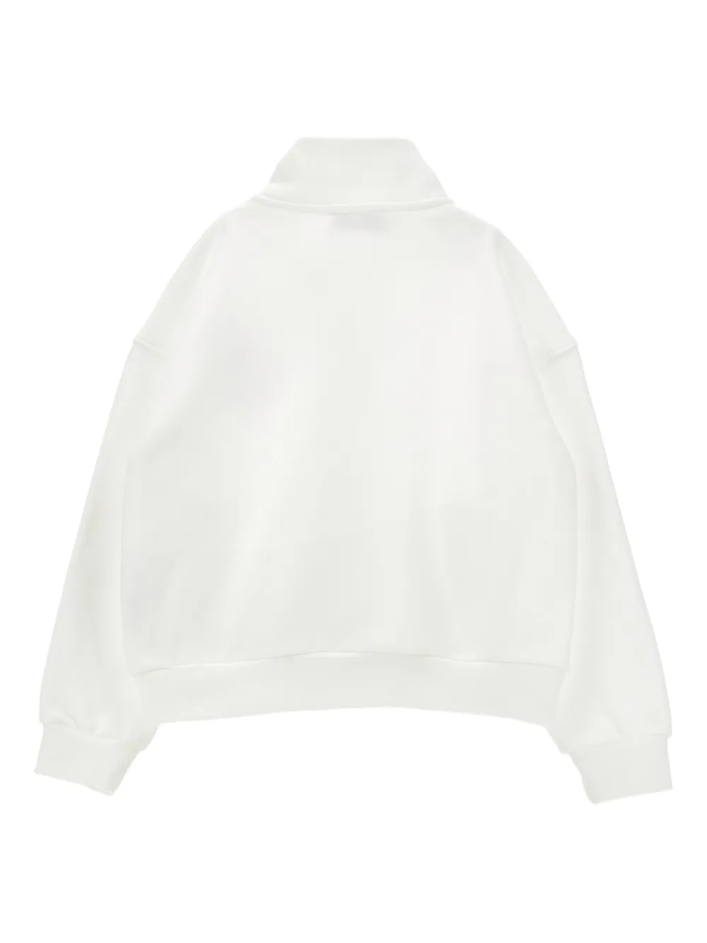 Monnalisa Sweater met ruches en rits Wit