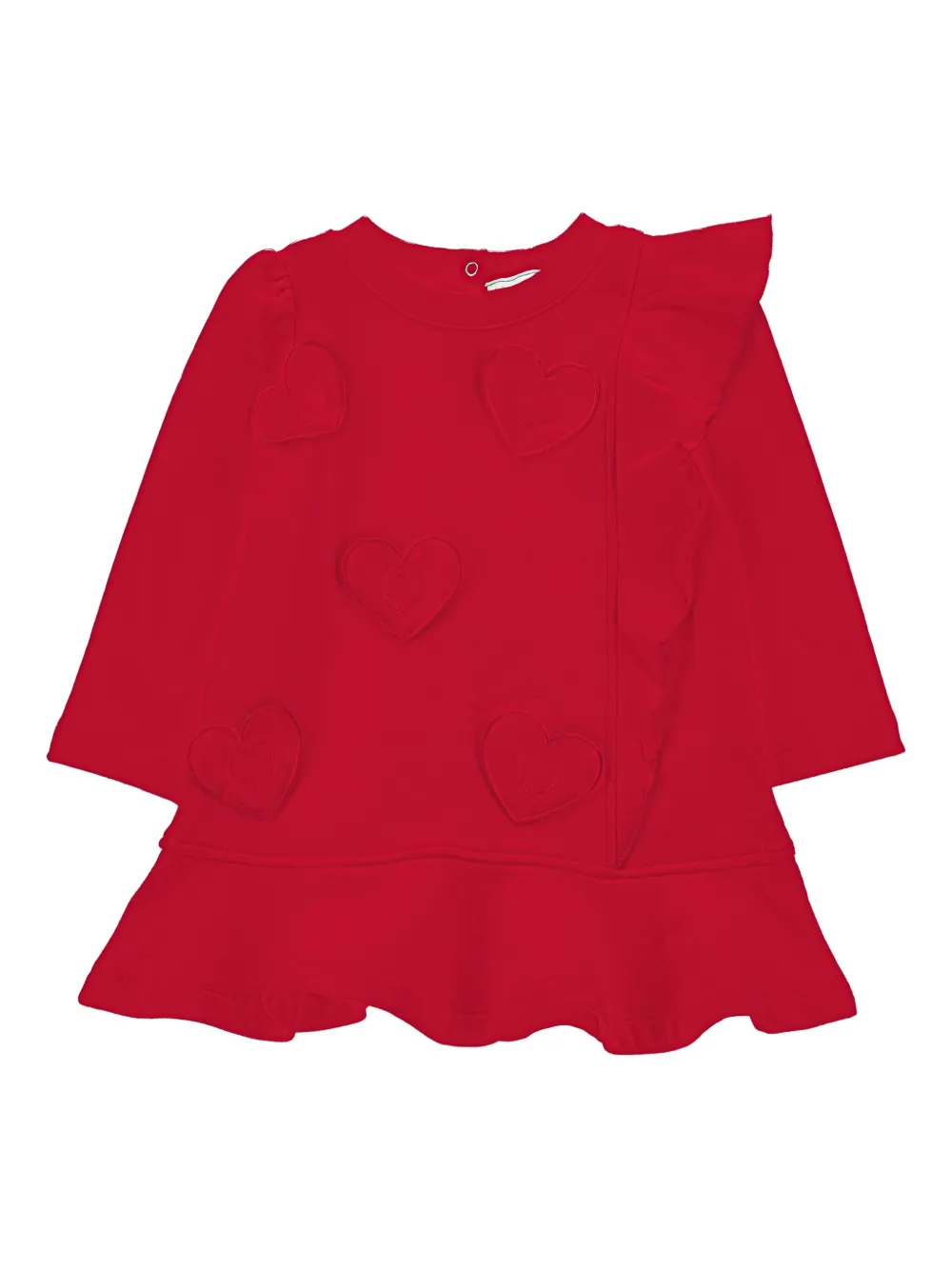 Monnalisa Abito goffrato a cuori - Rosso