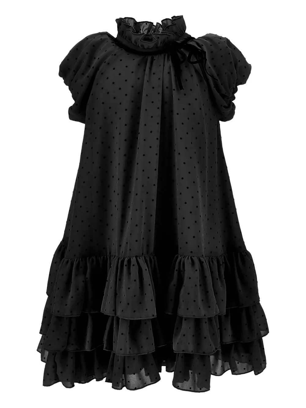 Monnalisa patterned-jacquard dress | Black | Image 1
