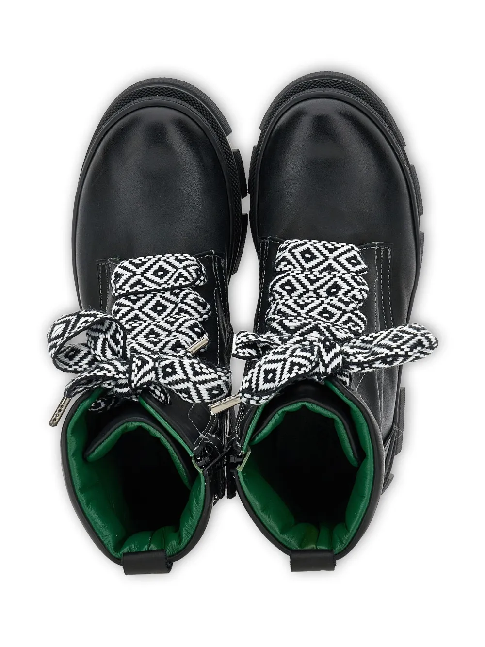 Monnalisa lace-up combat boots Black