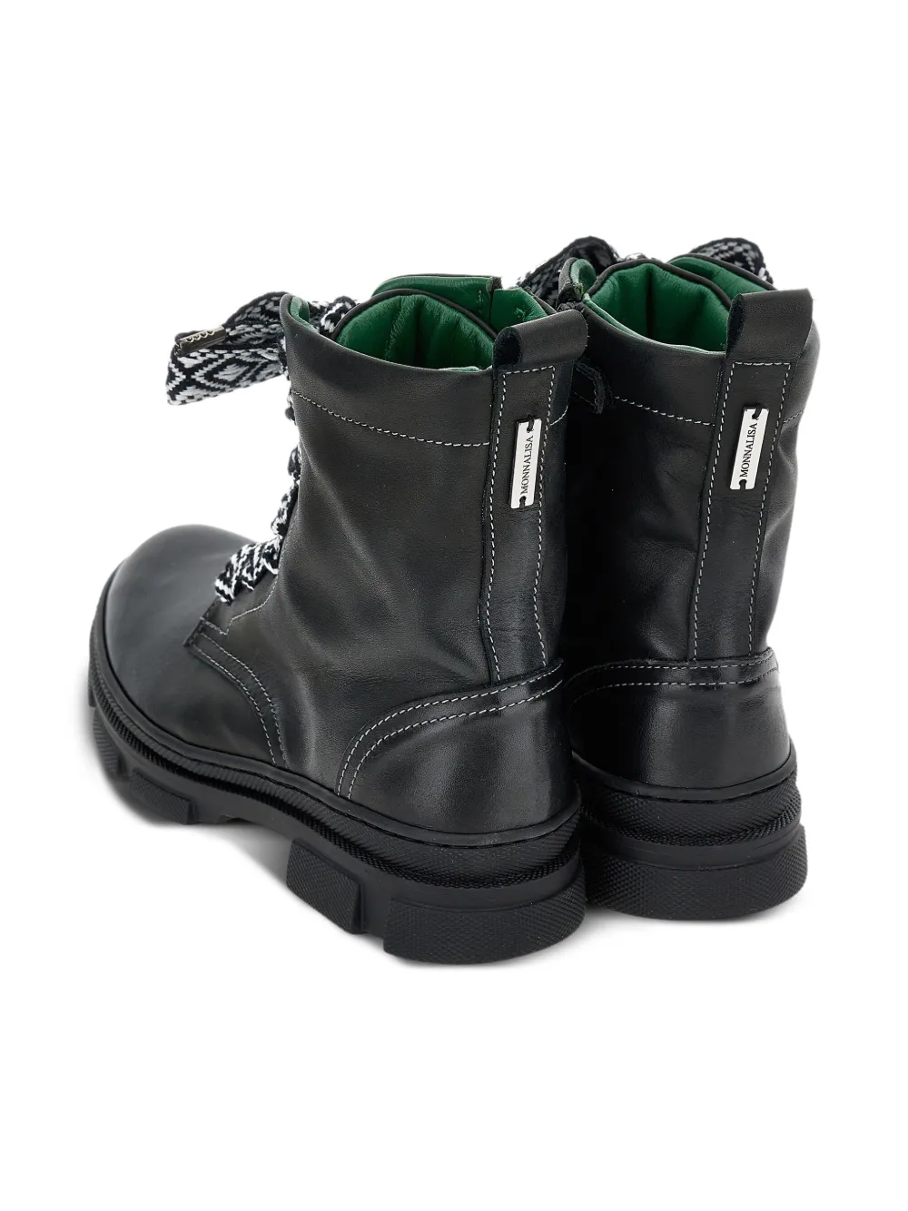 Monnalisa lace-up combat boots Black