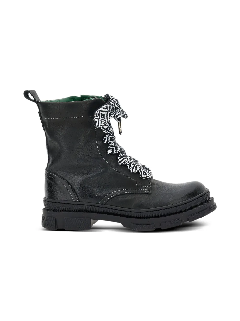 Monnalisa lace-up combat boots Black