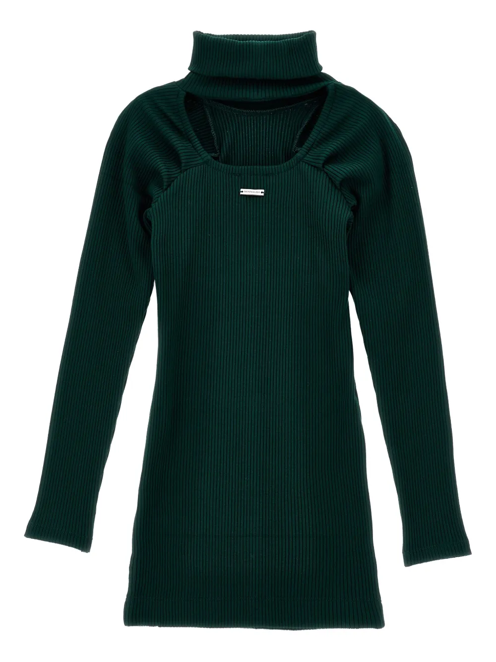 Monnalisa Ribgebreide maxi-jurk Groen