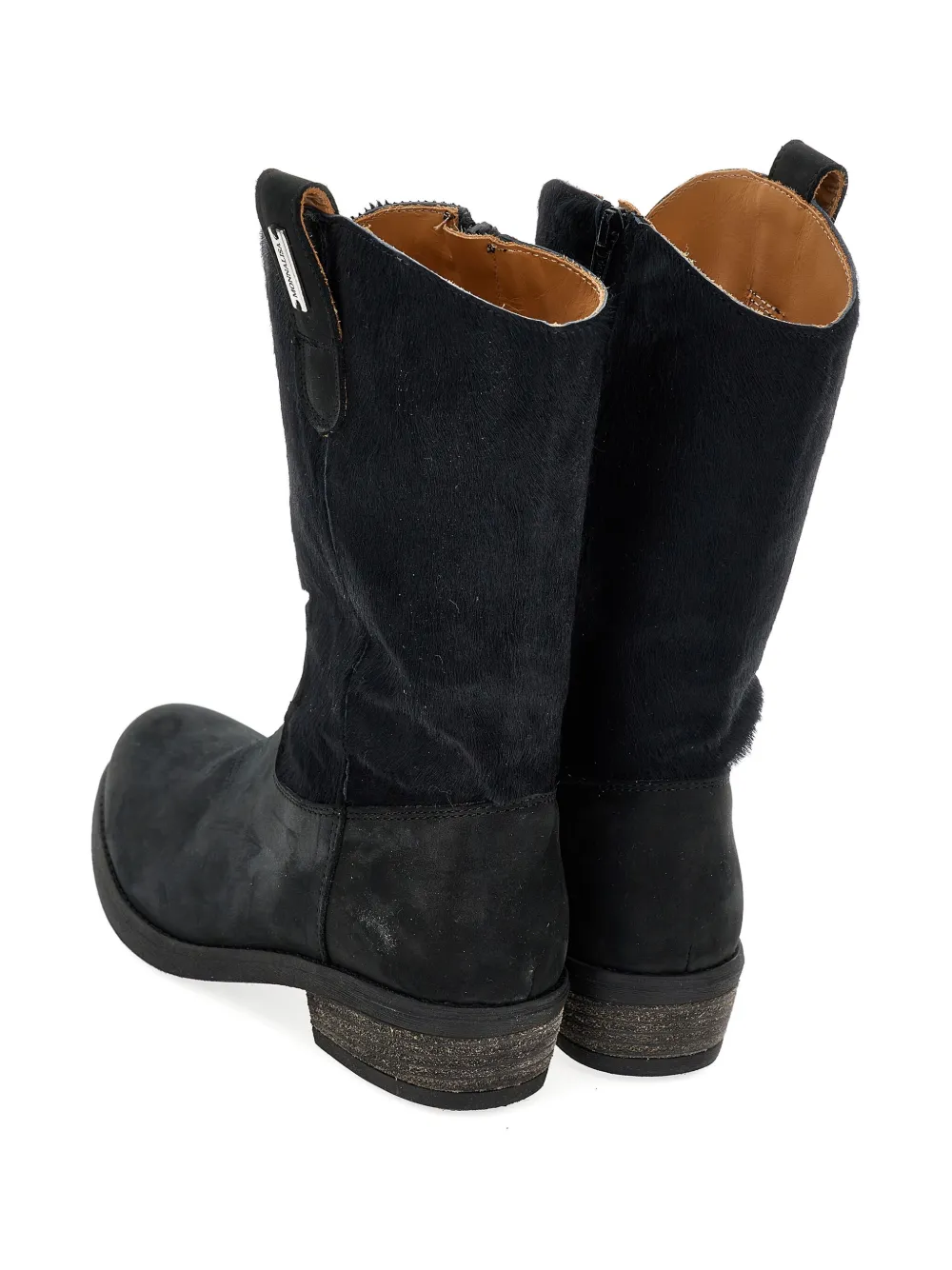 Monnalisa suede cowboy boots Black