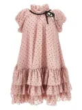 Monnalisa ruffled polka-dot dress - Pink