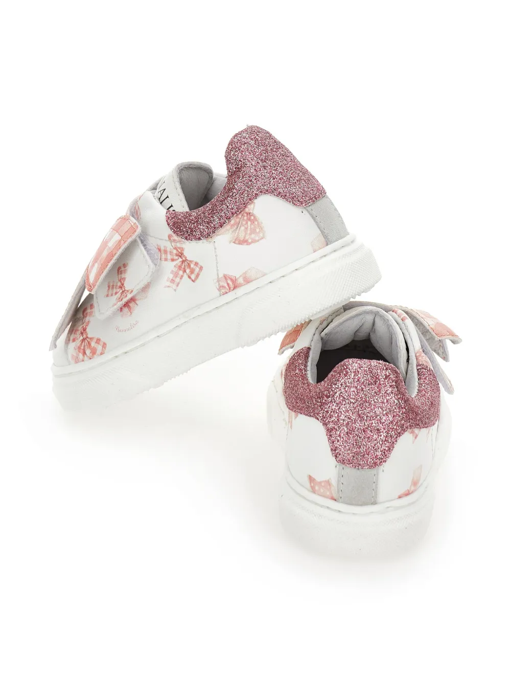Monnalisa bow-print leather sneakers White