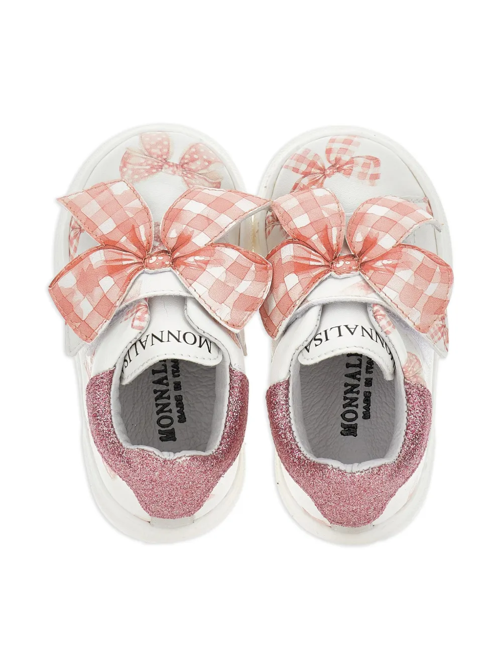 Monnalisa bow-print leather sneakers White