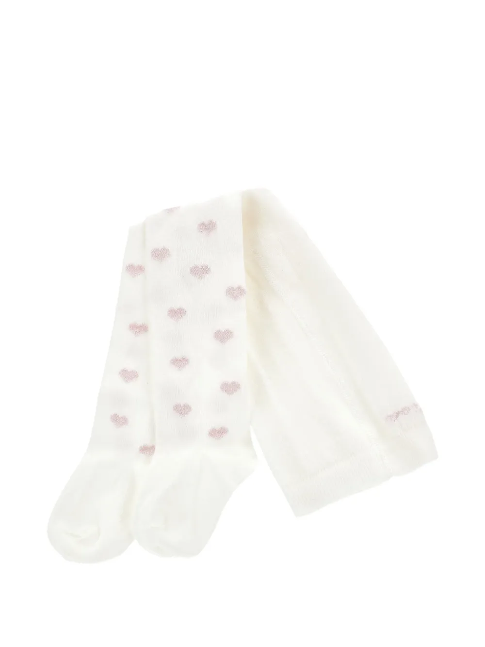 Monnalisa Panty met hartpatroon Wit