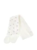 Monnalisa heart-patterned tights - White