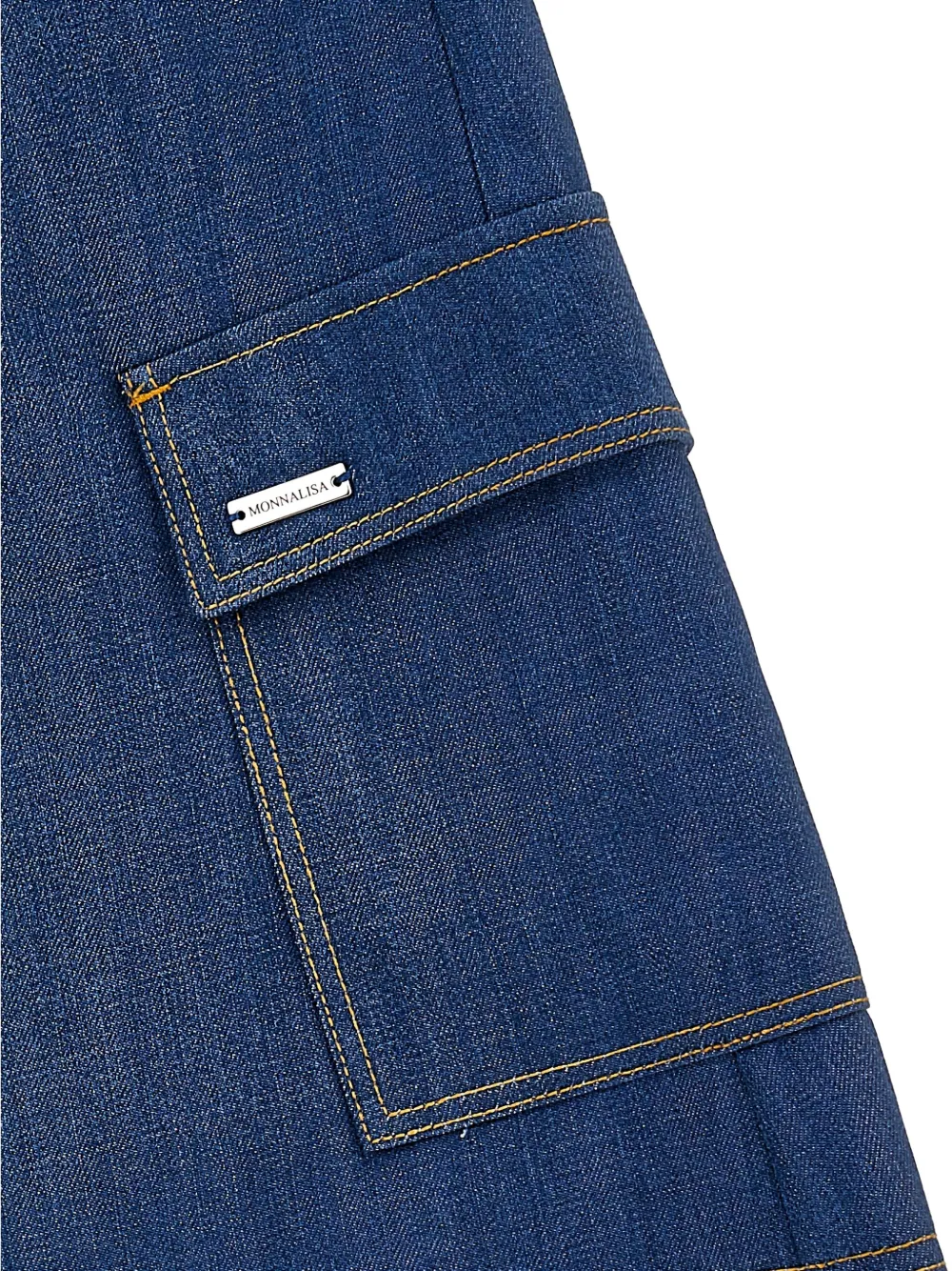 Monnalisa Spijkerstof trainingsbroek Blauw