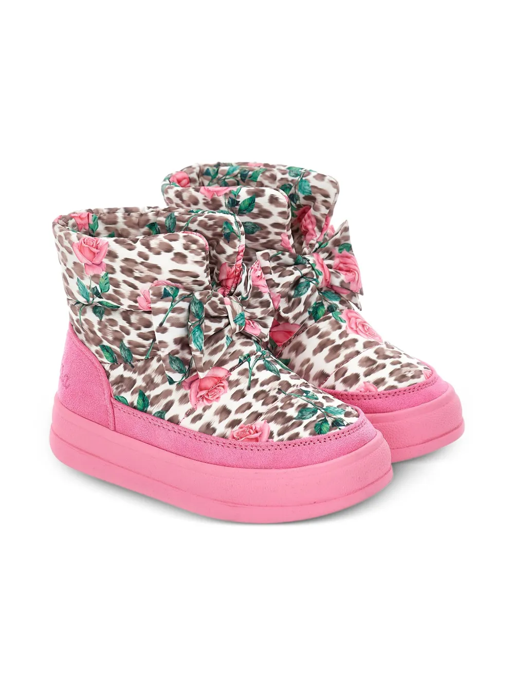 Monnalisa floral-print boots Pink