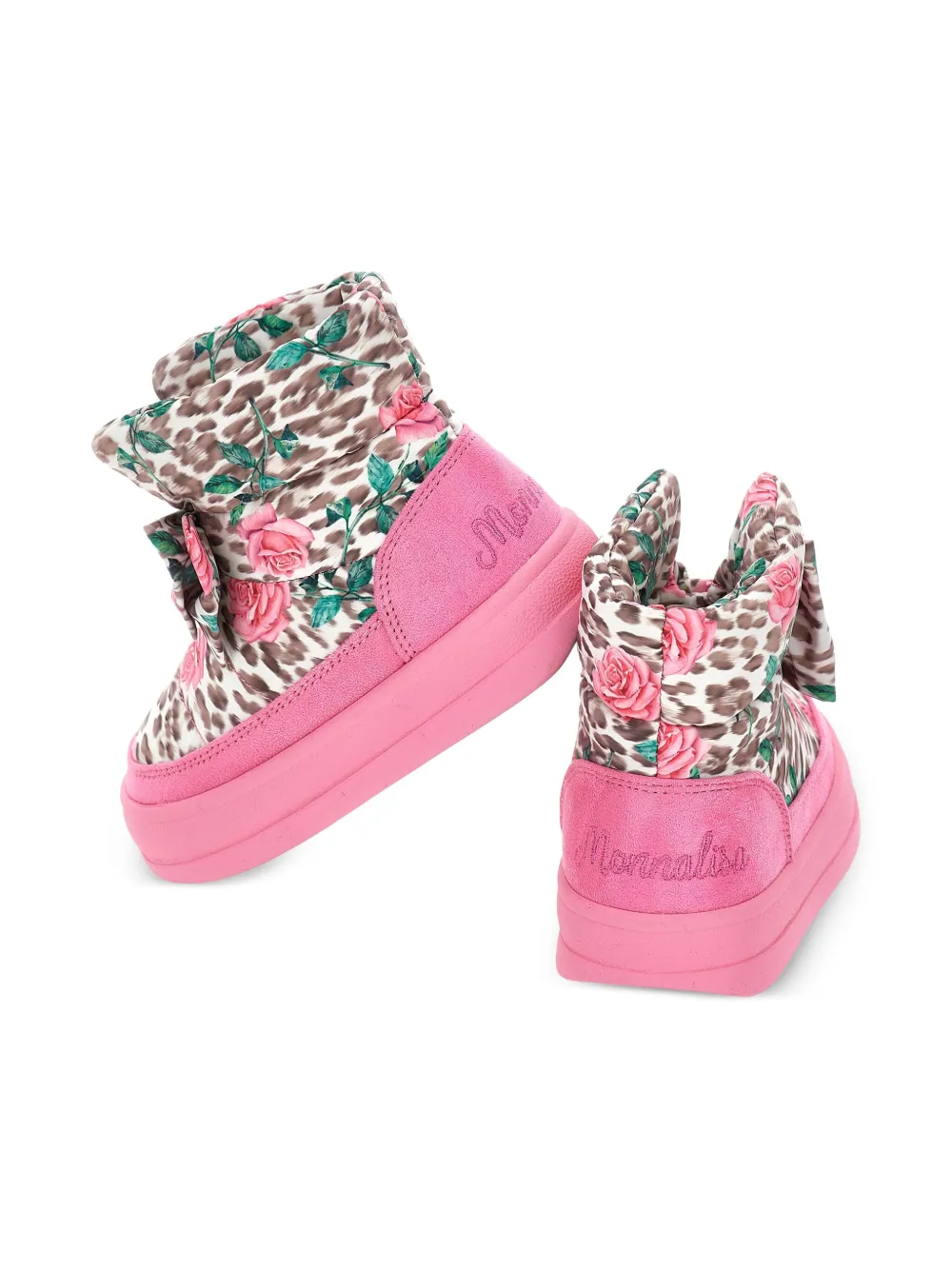 Monnalisa floral-print boots Pink