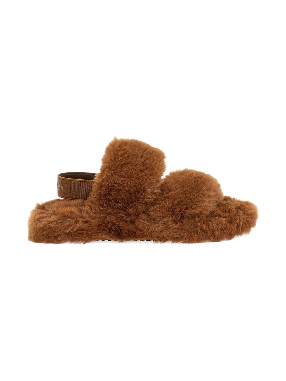 Monnalisa faux-fur sandals Brown