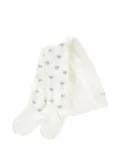 Monnalisa heart-patterned tights - White