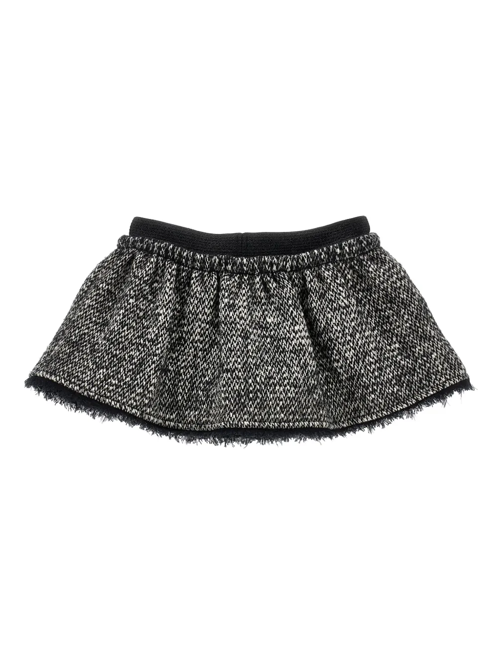 Monnalisa bouclé mini skirt Zwart