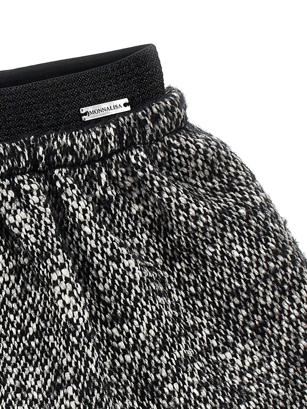 Monnalisa bouclé mini skirt Zwart