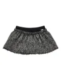 Monnalisa bouclé mini skirt - Black