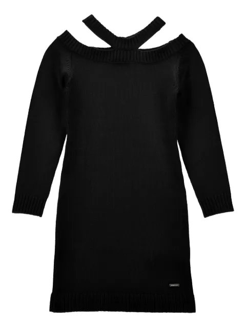 Monnalisa cross-strap knitted dress