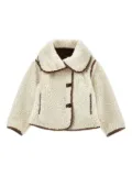 Monnalisa faux-shearling jacket - White
