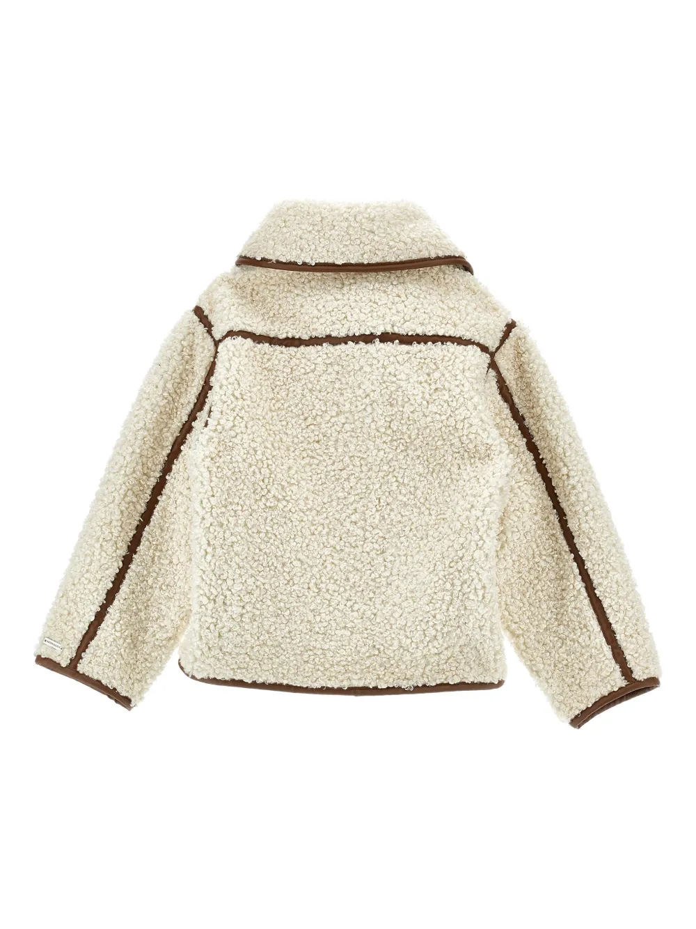 Monnalisa Plush Coat With Buttons In White