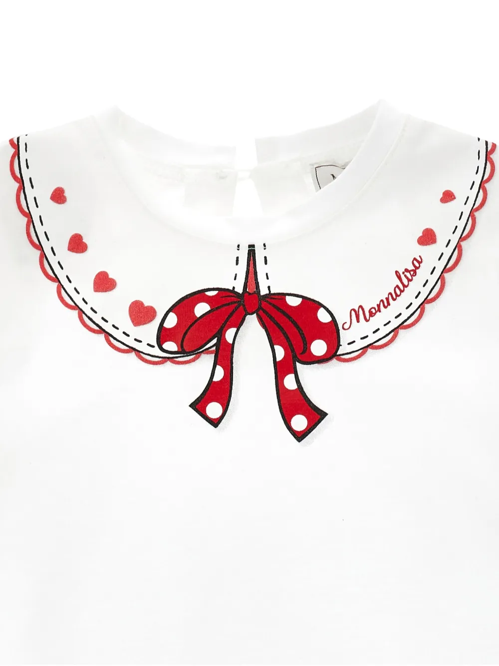 Monnalisa T-shirt met logoprint Wit