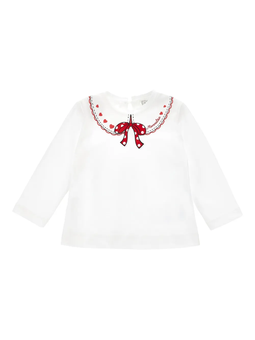 Monnalisa T-shirt met logoprint Wit