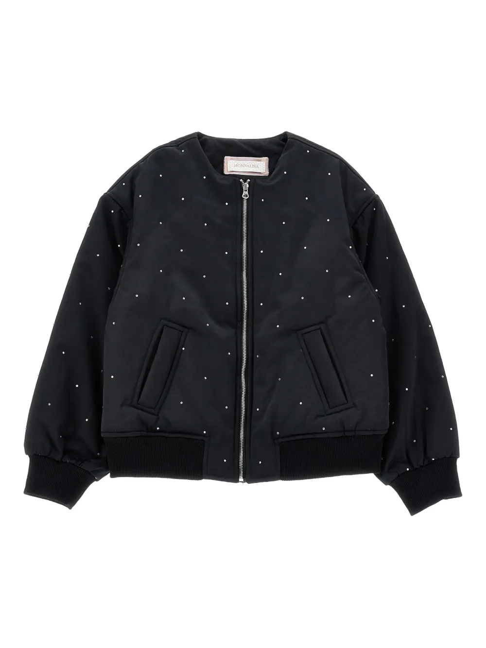 Monnalisa chamarra bomber con detalles de cristal | negro | Image 1