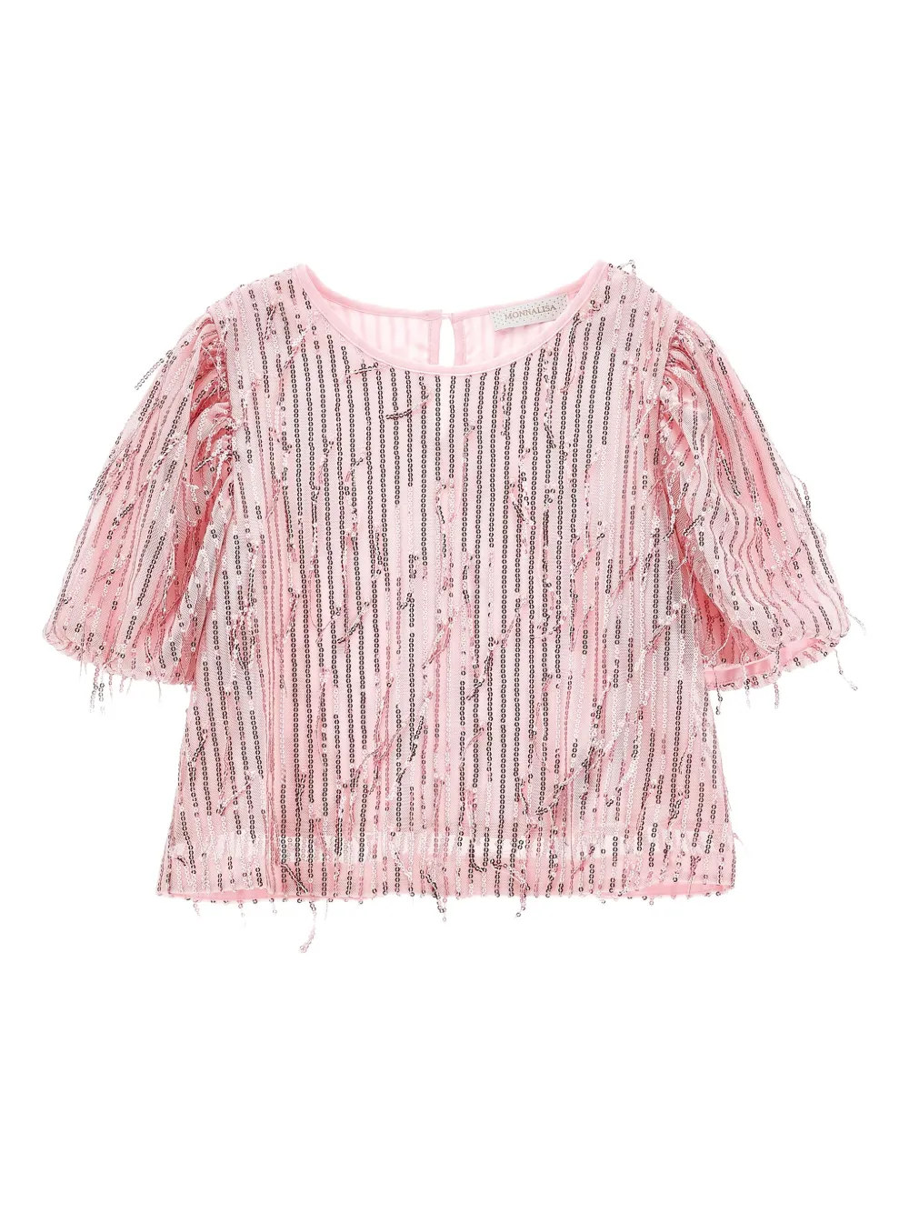 Monnalisa Kids' Sequin-embellished Blouse In Pink