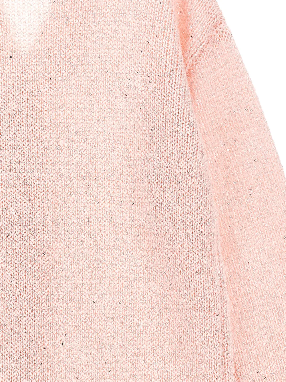 Monnalisa Vest met V-hals en roosapplicatie Roze