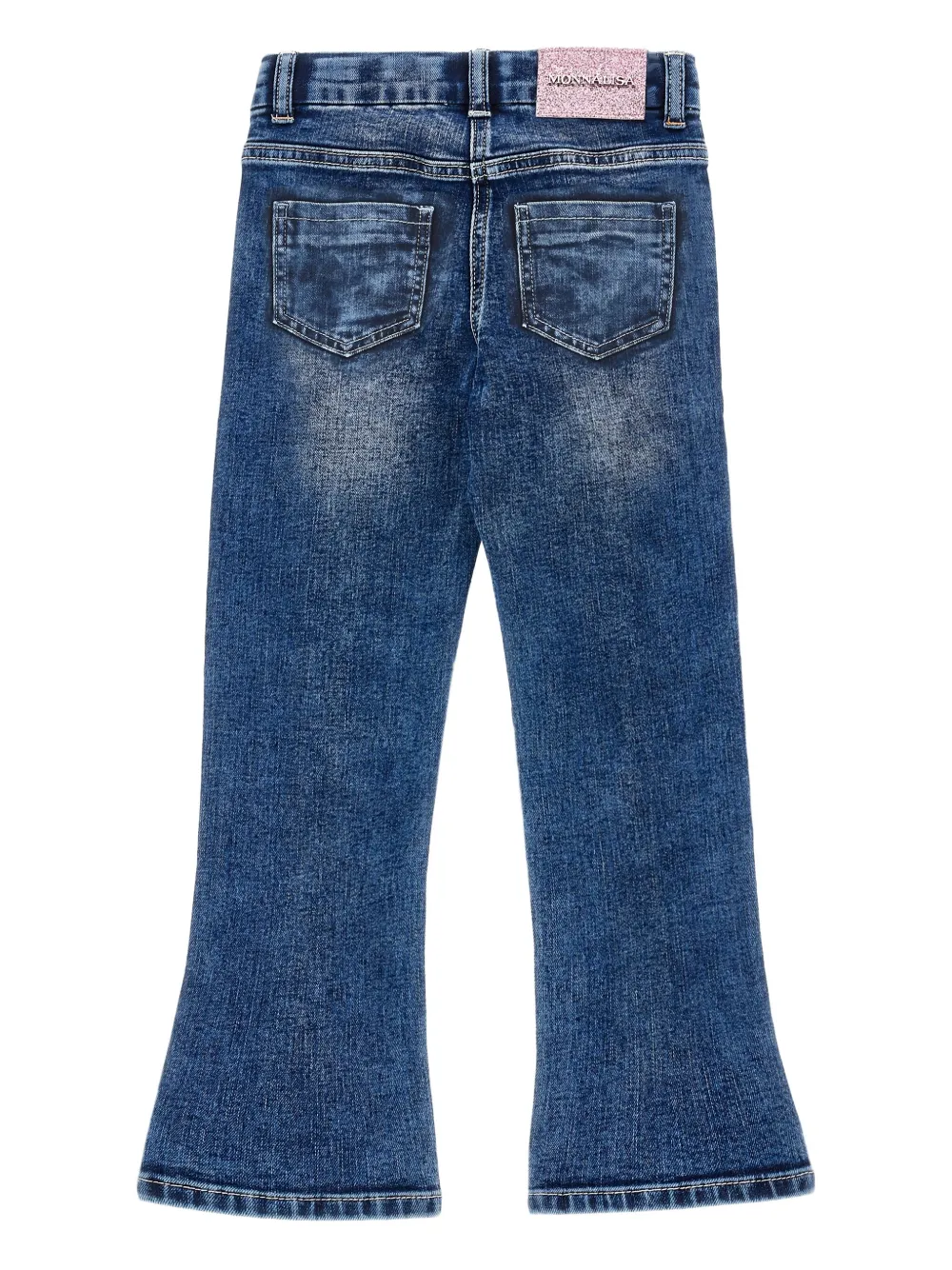 Monnalisa Flared jeans met verfraaide zakken Blauw