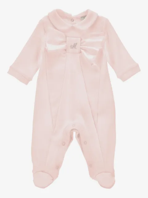 Monnalisa bow-detail babygrow