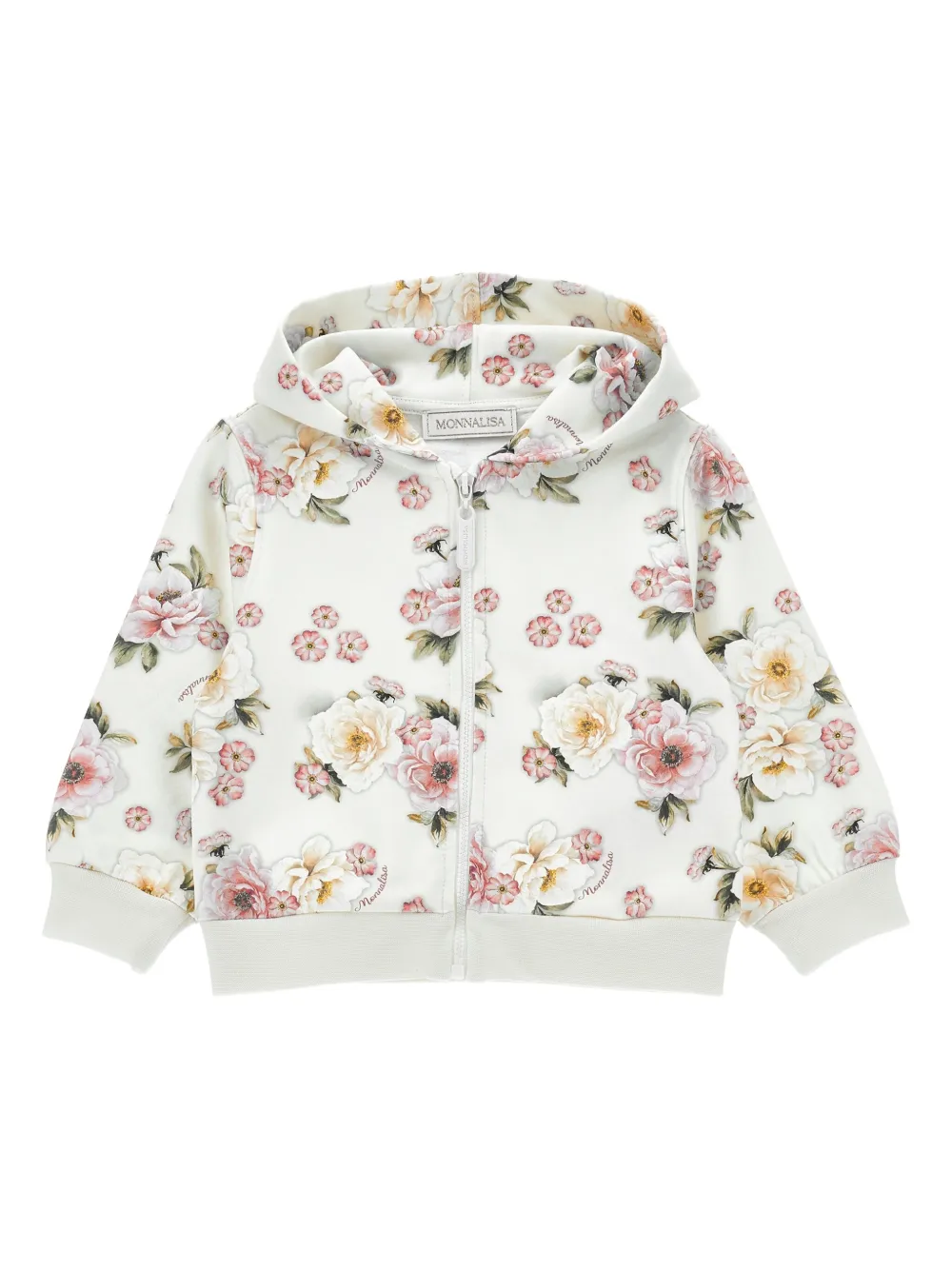 Monnalisa Trainingspak met bloemenprint Wit