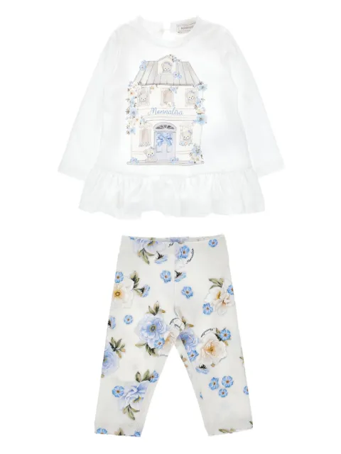 Monnalisa floral-print trouser set