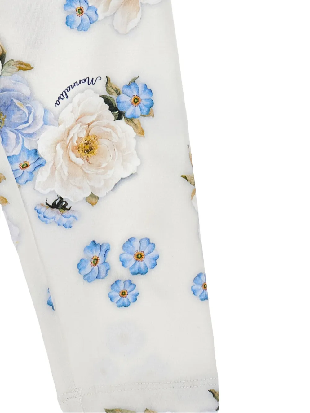 Monnalisa T-shirt en legging met bloemenprint Wit