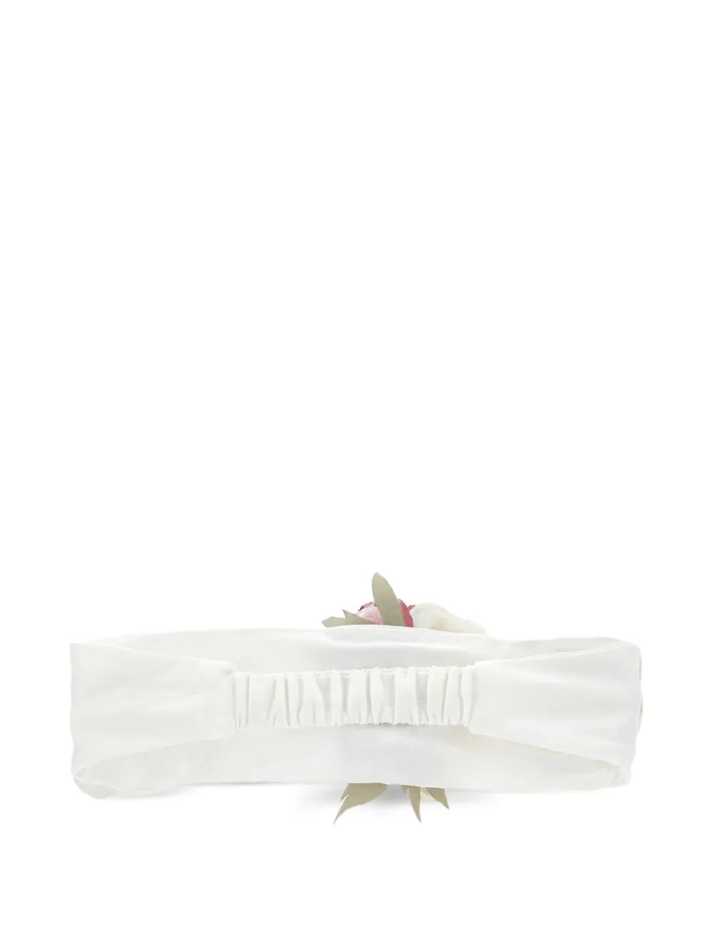 Monnalisa Haarband met bloemen - Wit