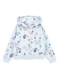 Monnalisa gem-embellished hoodie - Blue