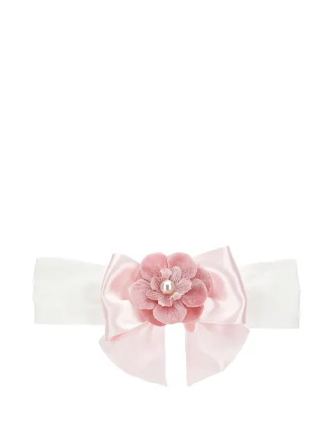 Monnalisa satin floral bow headband