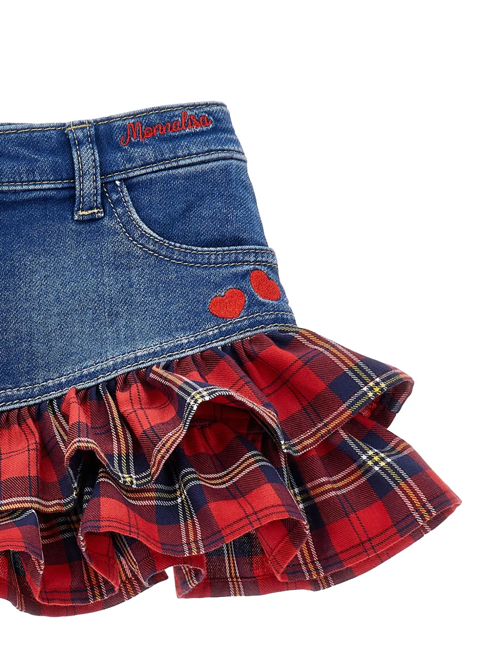Monnalisa Rok met ruches Blauw
