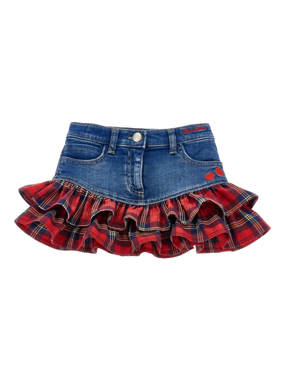 Monnalisa Rok met ruches Blauw
