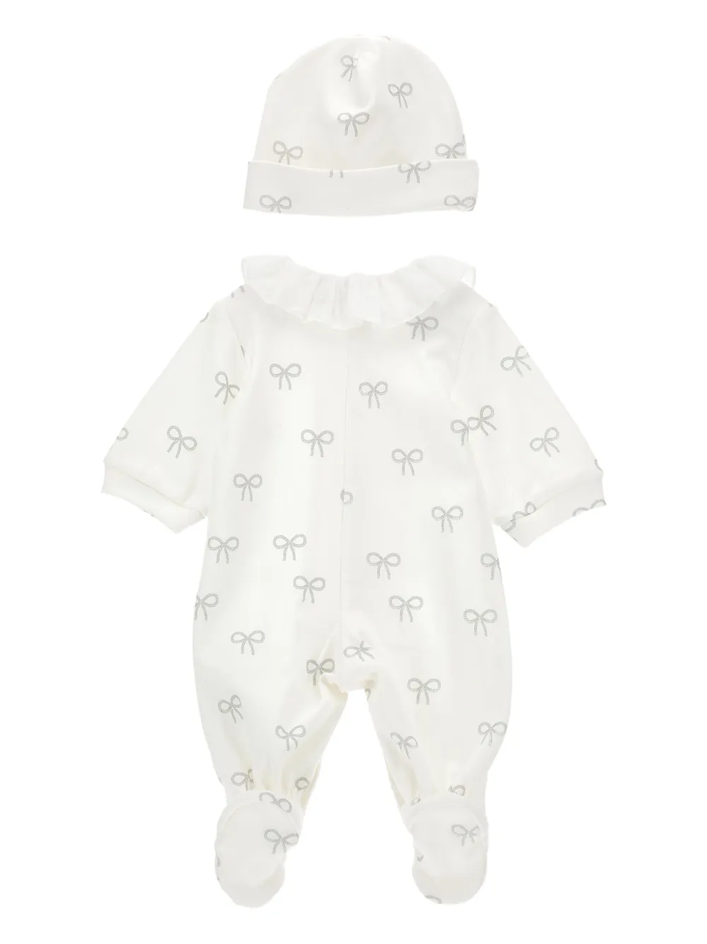 Monnalisa Babypakje met strik Wit