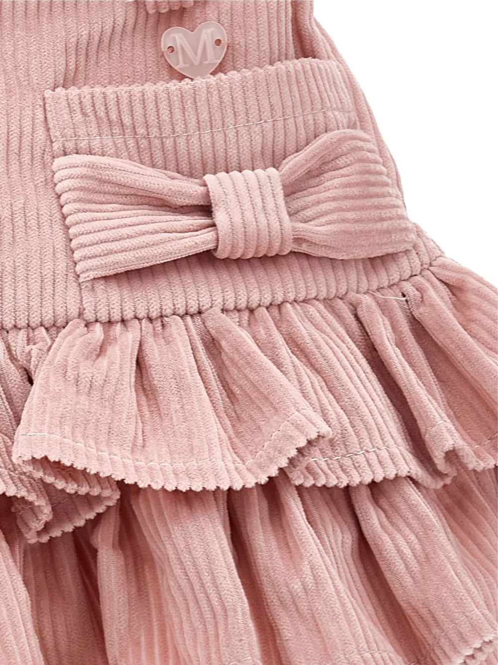 Monnalisa Ribfluwelen rok Roze