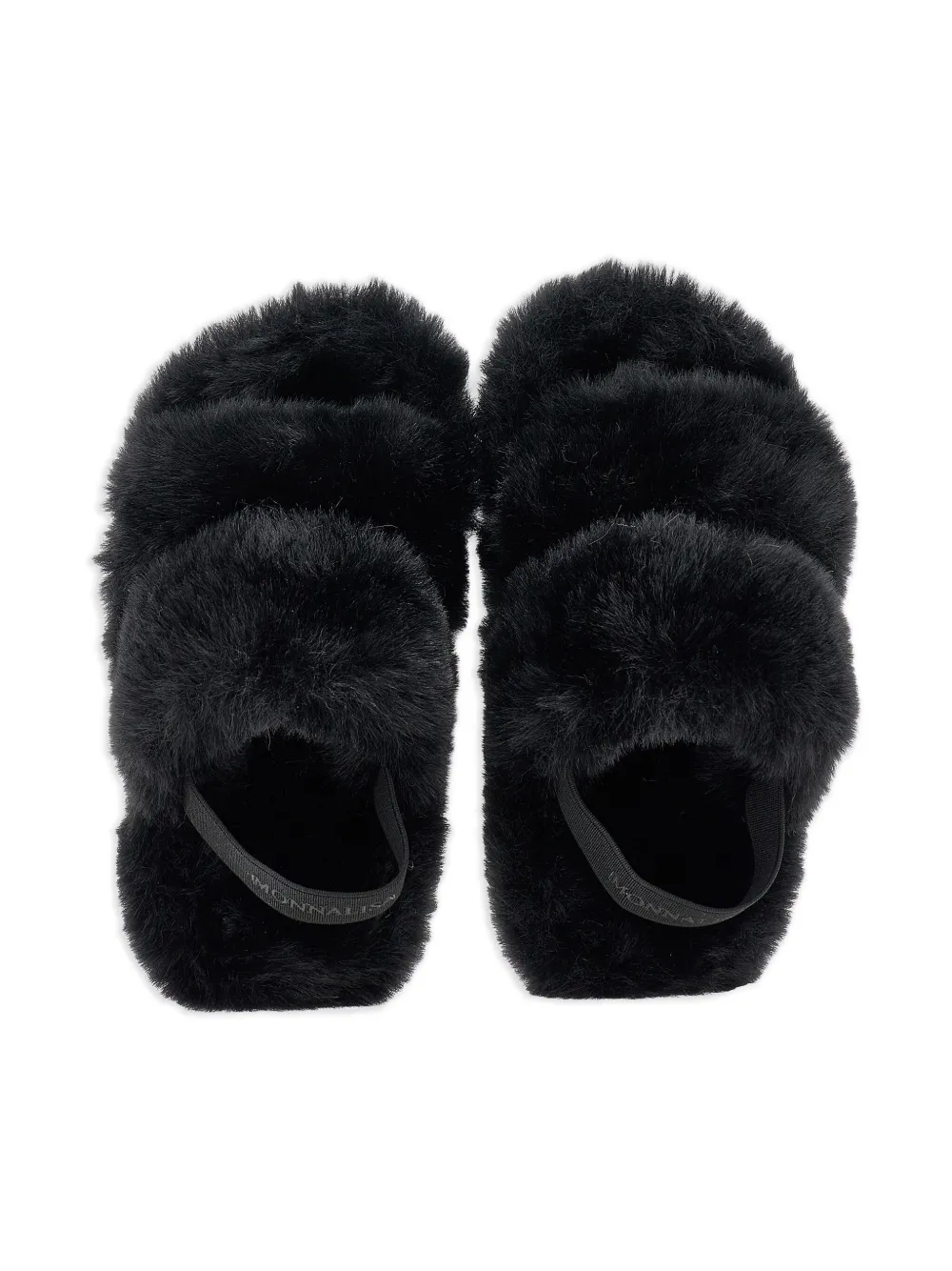 Monnalisa fur-fur sandals Black