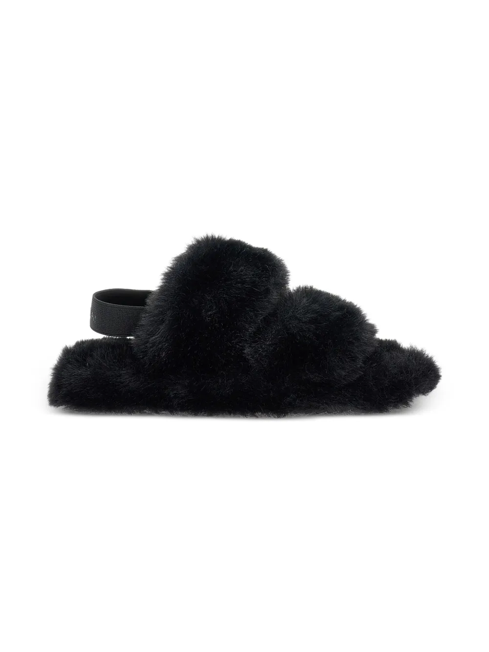 Monnalisa fur-fur sandals Black