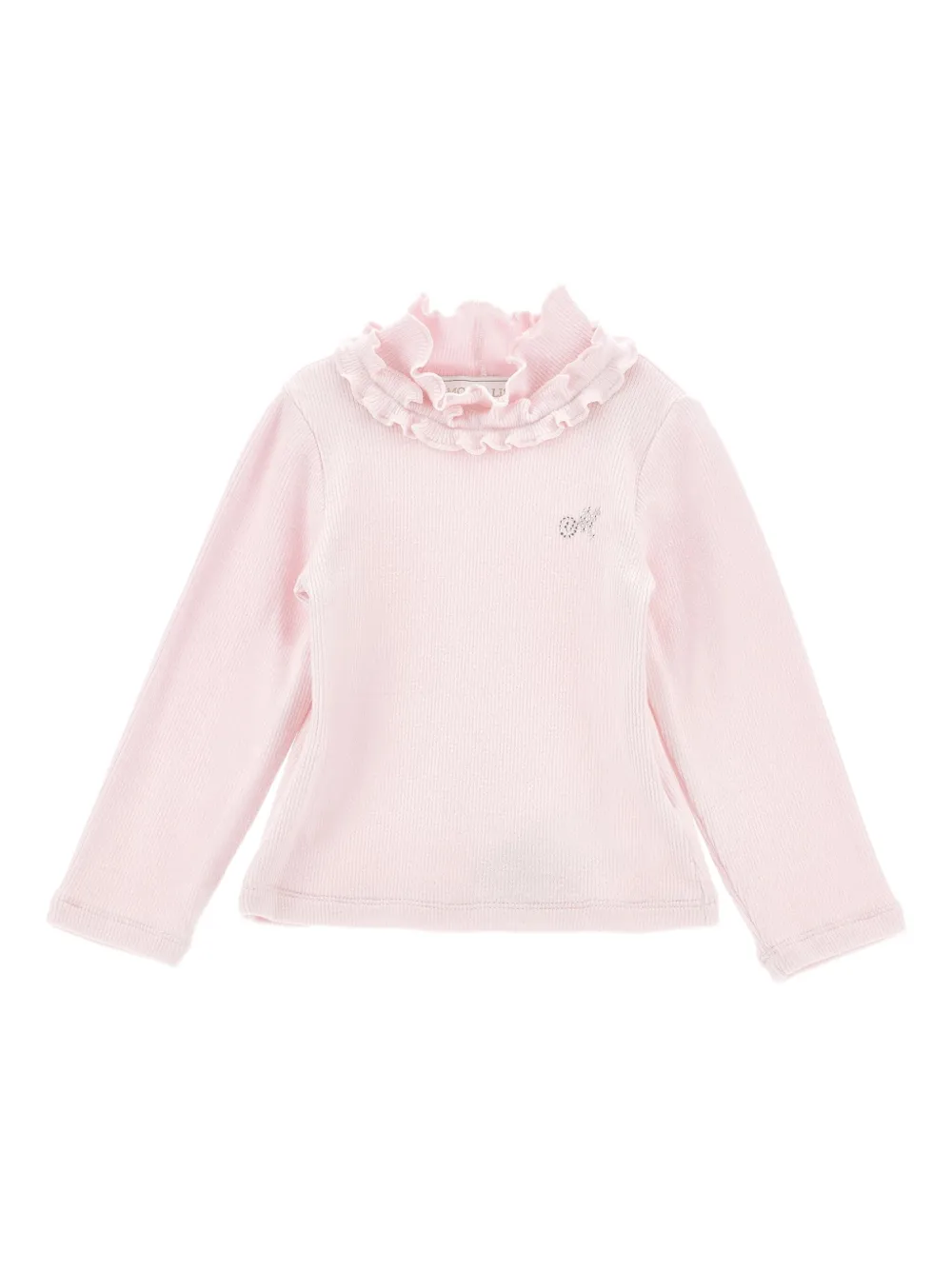 Monnalisa Gerippter Strickpullover | Rosa | Image 1