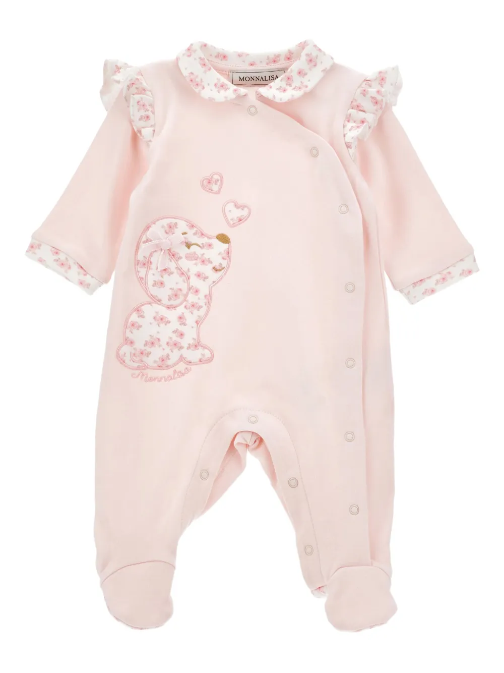 Monnalisa Babypakje met geborduurd logo Roze