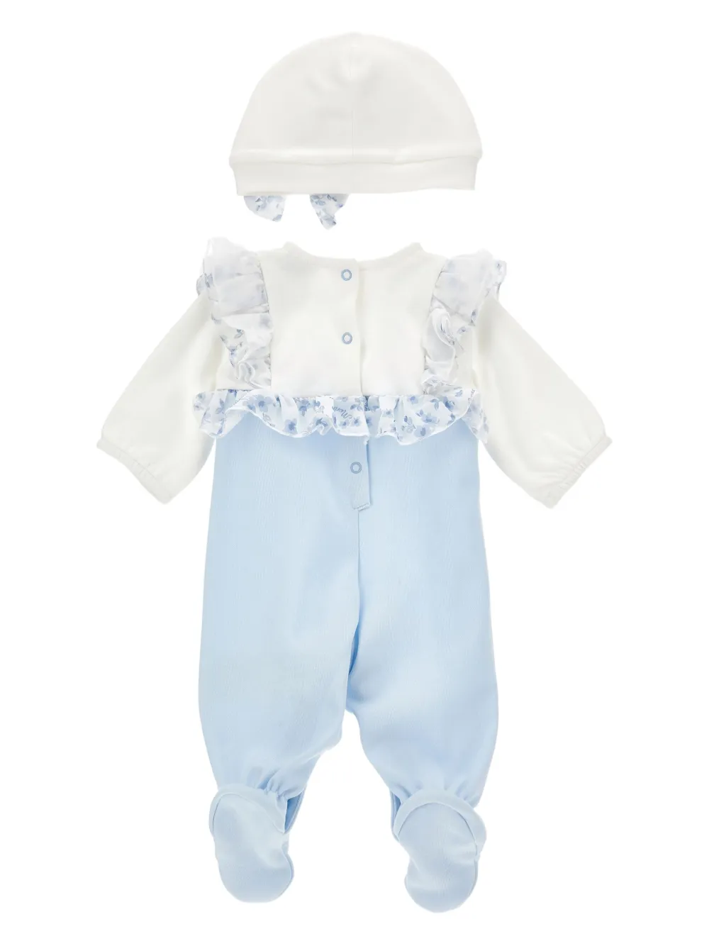 Monnalisa Twee katoenen babypakjes Wit
