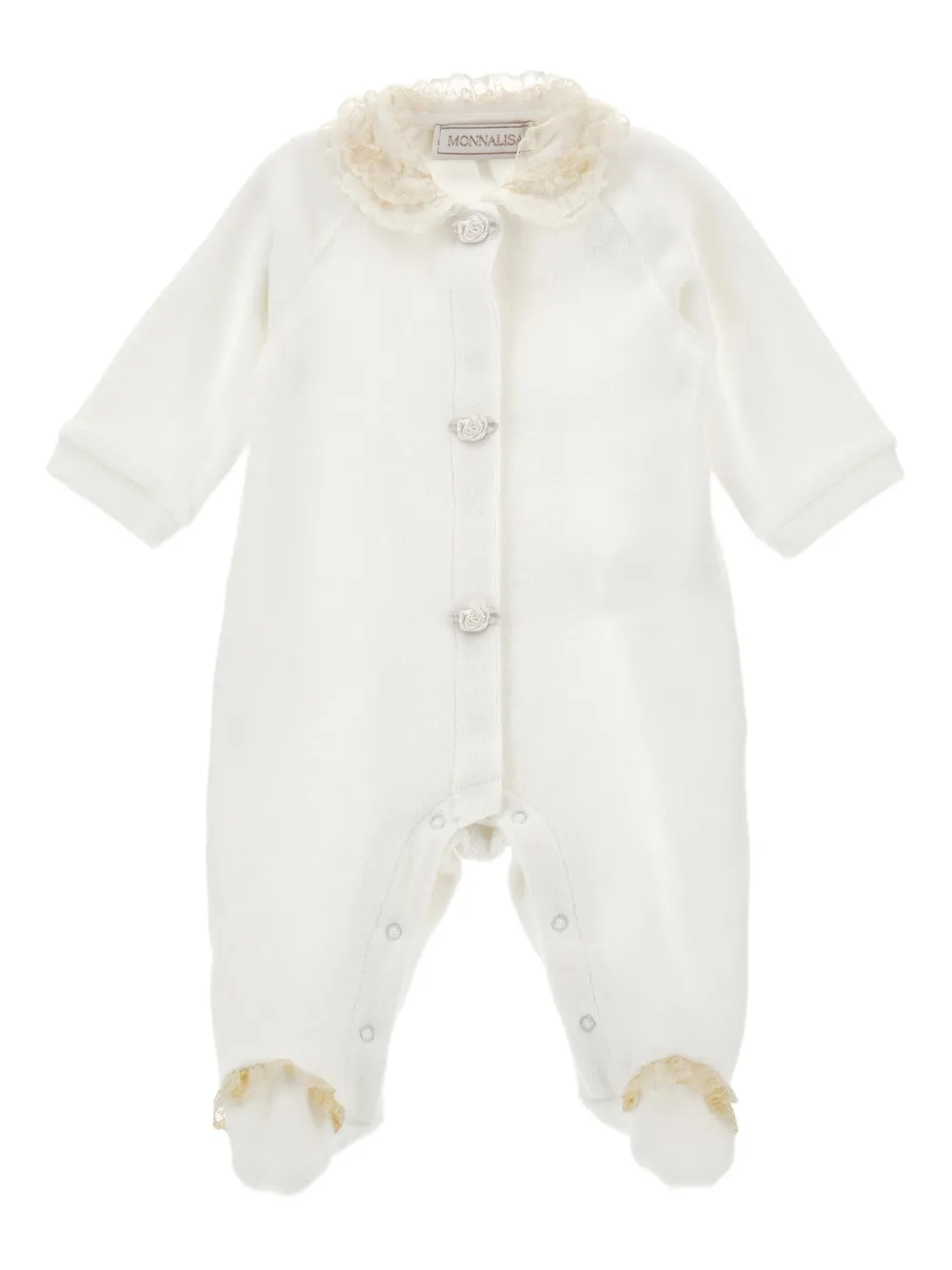 Monnalisa cotton romper | White | Image 1